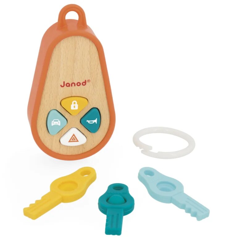 Janod Sounding Keychain играчка за подреждане от дърво 18m+ 1 бр.
