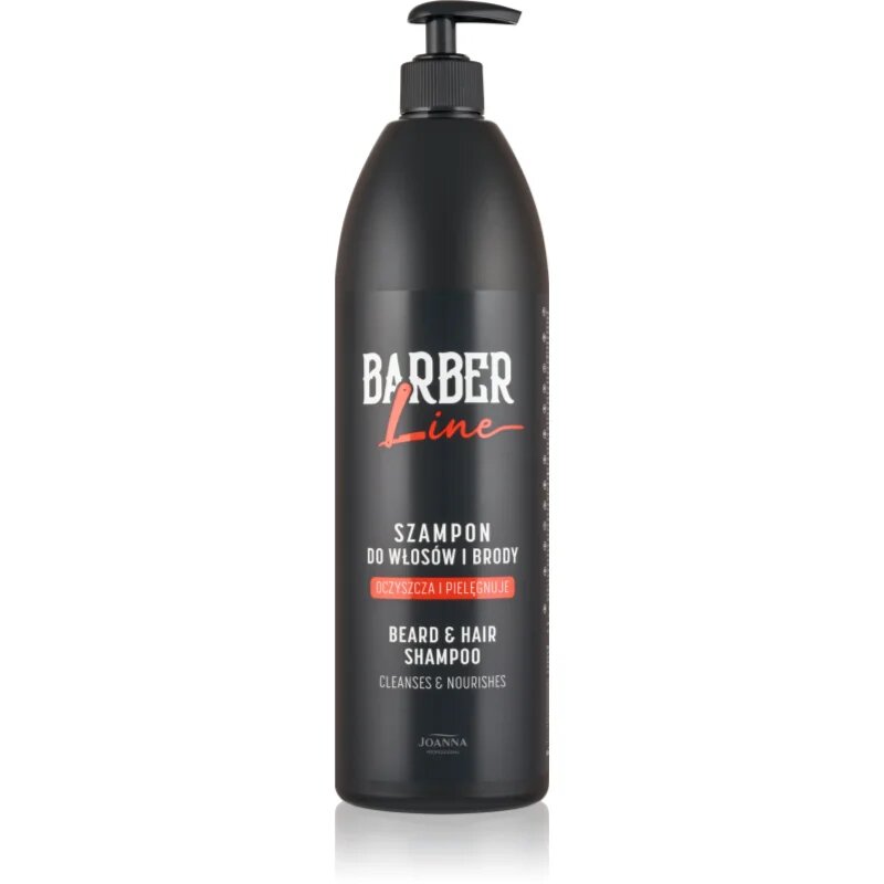 Joanna Barber Line Beard and Hair Shampoo шампоан за коса и брада за мъже 1000 мл.