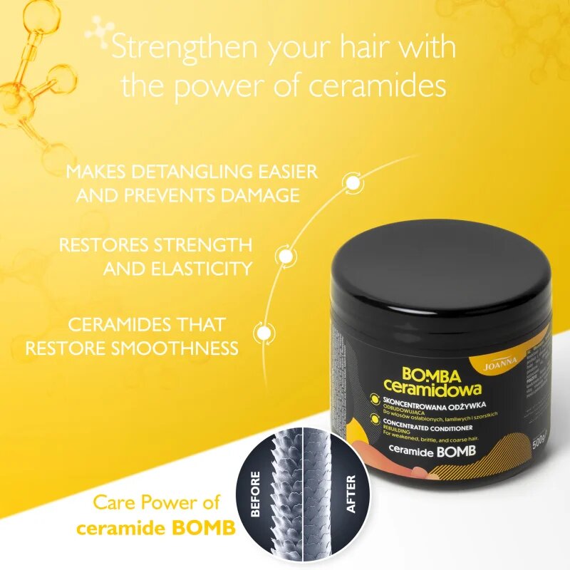 Joanna Ceramide Bomb Concentrated Hair Mask маска с церамиди 500 мл.