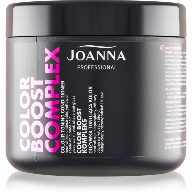 Joanna Color Boost Complex хидратиращ балсам неутрализиращ жълтеникавите оттенъци 500 гр.