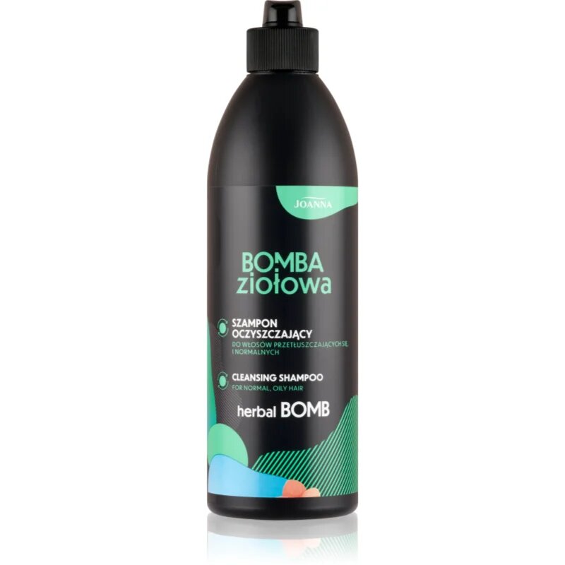 Joanna Herbal Bomb Cleansing Shampoo дълбоко почистващ шампоан за мазна коса и мазен скалп 500 мл.