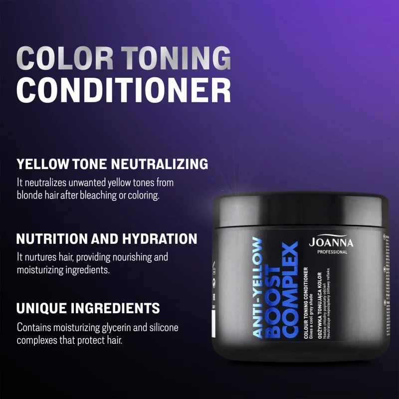 Joanna Professional Color Boost Complex ревитализиращ балсам за руса и сива коса 500 гр.