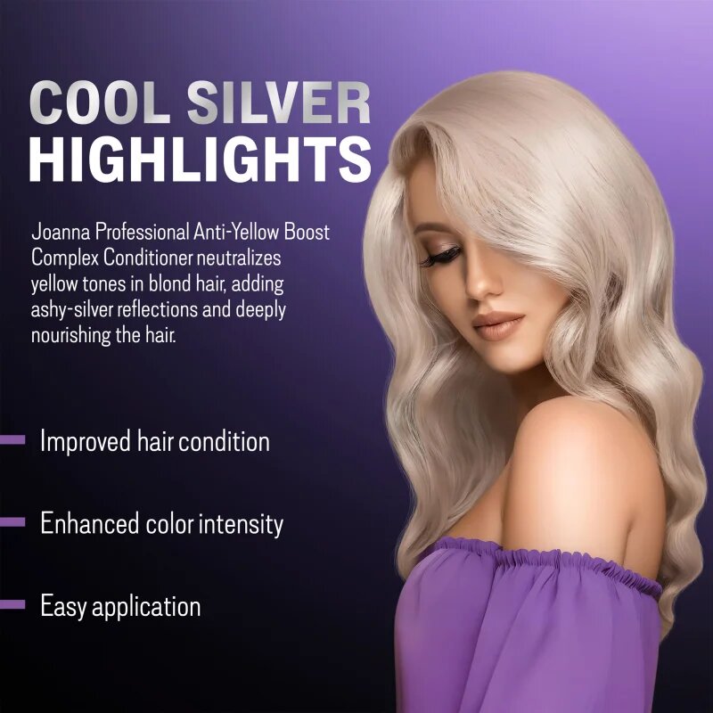 Joanna Professional Color Boost Complex ревитализиращ балсам за руса и сива коса 500 гр.
