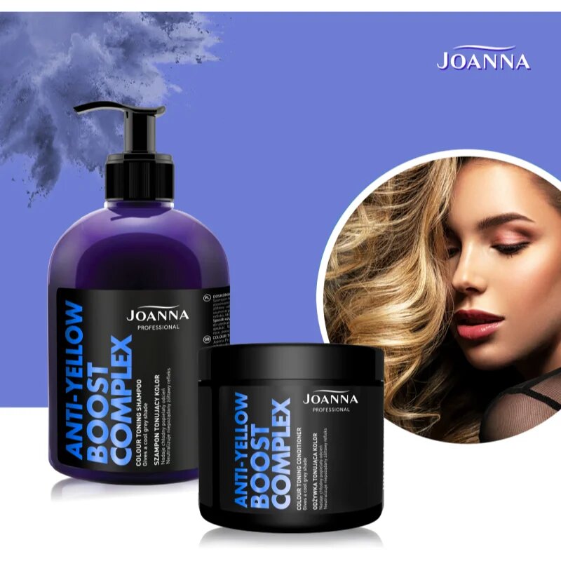 Joanna Professional Color Boost Complex ревитализиращ балсам за руса и сива коса 500 гр.