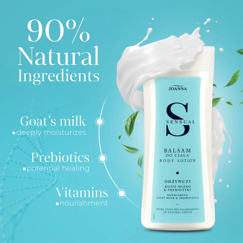 Joanna Sensual Body Lotion подхранващ лосион за тяло Goat Milk & Prebiotics 200 гр.