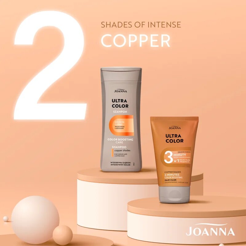 Joanna Ultra Color Cooper Shades 3 Minutes маска за коса за коса с червени нюанси 100 гр.