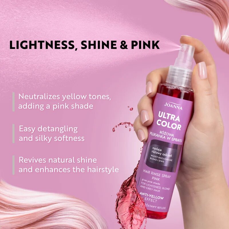 Joanna Ultra Color Hair Rinse Pink Spray тониращ спрей цвят Pink 150 мл.