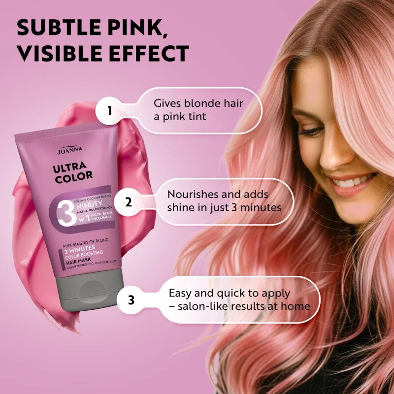 Joanna Ultra Color Pink Shades 3 Minutes тониращ балсам цвят Pink 100 мл.