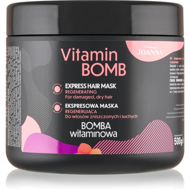 Joanna Vitamin Bomb Express Hair Mask маска за суха и увредена коса 500 мл.