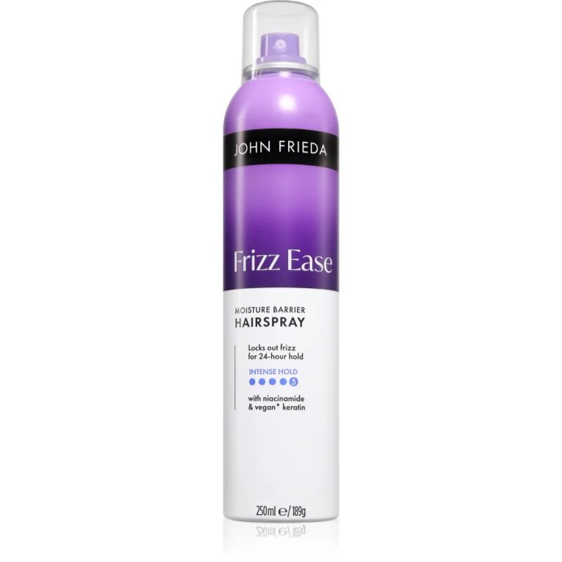 John Frieda Frizz Ease Moisture Barrier Hairspray лак за коса със силна фиксация устойчив на влагата във въздуха 250 мл.
