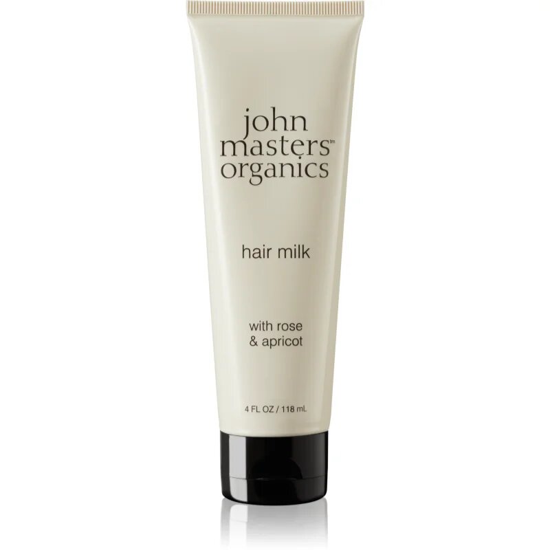 John Masters Organics Rose & Apricot Hair Milk мляко без отмиване за сухи краища на косата 118 мл.