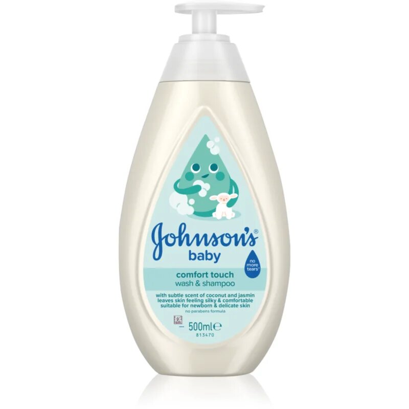 Johnson's® Comfort Touch пяна за вана и миещ гел 2 в 1 за деца 500 мл.