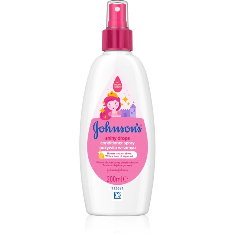 Johnson's® Shiny Drops балсам в спрей без отмиване с арганово масло от 18-месечна възраст 200 мл.