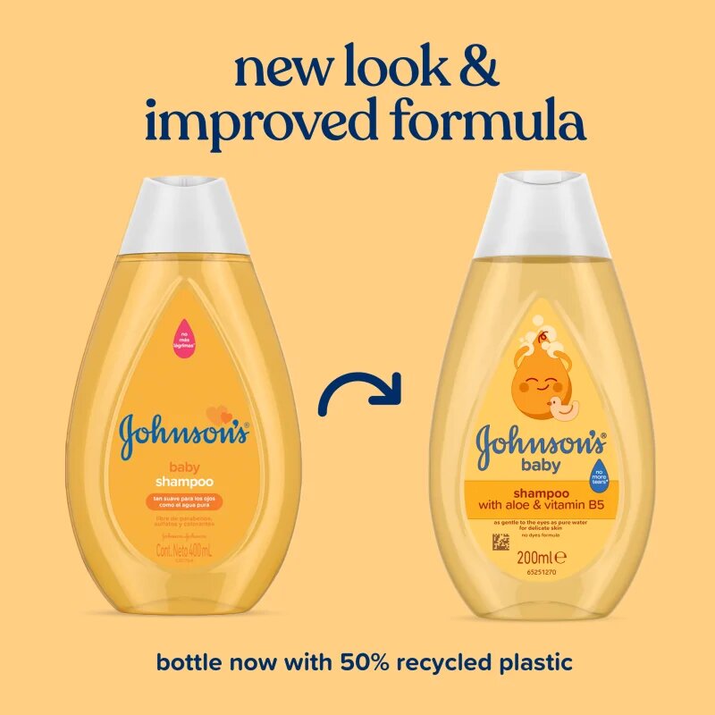 Johnson's® Wash and Bath изключително нежен шампоан за деца от раждането им 200 мл.