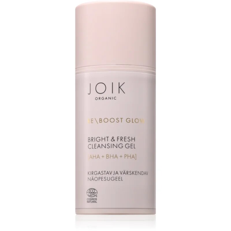 JOIK Organic Re-Boost Glow освежаващ почистващ гел за лице с ексфолиращо действие 100 мл.