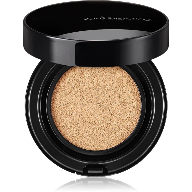 JUNG SAEM MOOL Essential Skin Nuder Longwear Cushion дълготраен грим в гъбичка SPF 50+ + резервен пълнител цвят Medium Deep 2x14 гр.