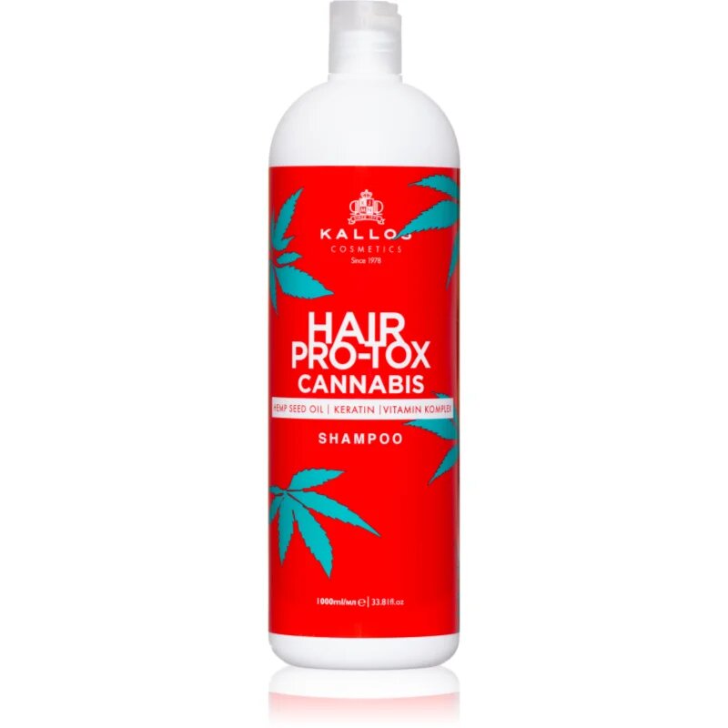 Kallos Hair Pro-Tox Cannabis регенериращ шампоан с конопено масло 1000 мл.