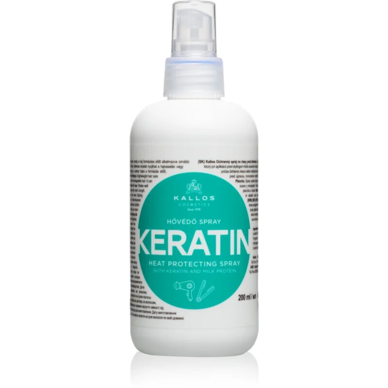 Kallos KJMN Keratin защитен спрей за топлинно третиране на косата 200 мл.