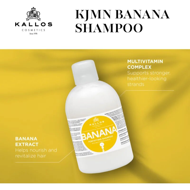 Kallos KJMN Professional Banana подсилващ шампоан 500 мл.