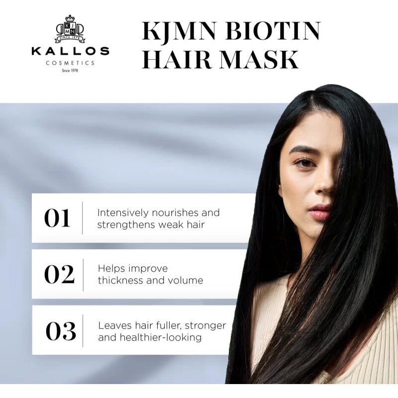 Kallos KJMN Professional Biotin маска за тънка слаба и късаща се коса 1000 мл.