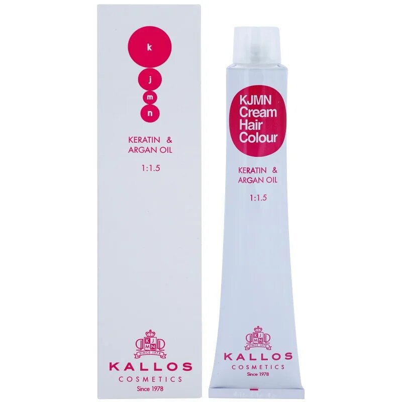 Kallos KJMN Professional Cream Hair Colour Keratin & Argan Oil боя за коса с кератин и арганово масло цвят 88.44 l Light Intense Copper Blond 100 мл.