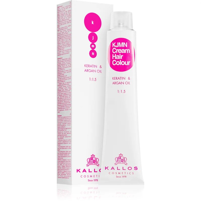 Kallos KJMN Professional Cream Hair Colour Keratin & Argan Oil боя за коса с кератин и арганово масло цвят 9.11 Lightest Blonde 100 мл.