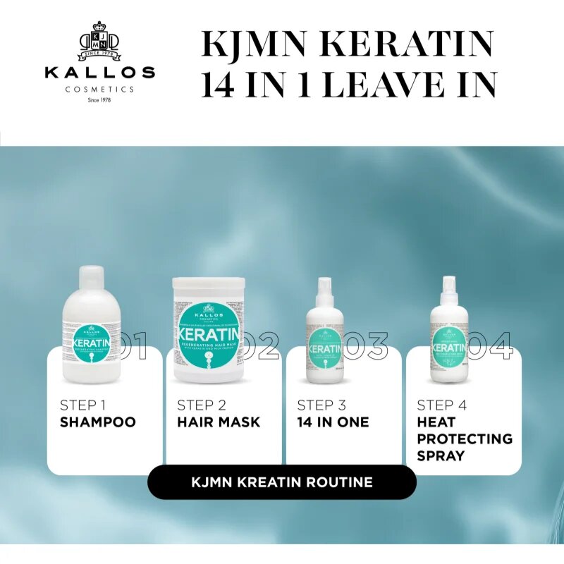 Kallos KJMN Professional Keratin спрей без отмиване За коса 200 мл.