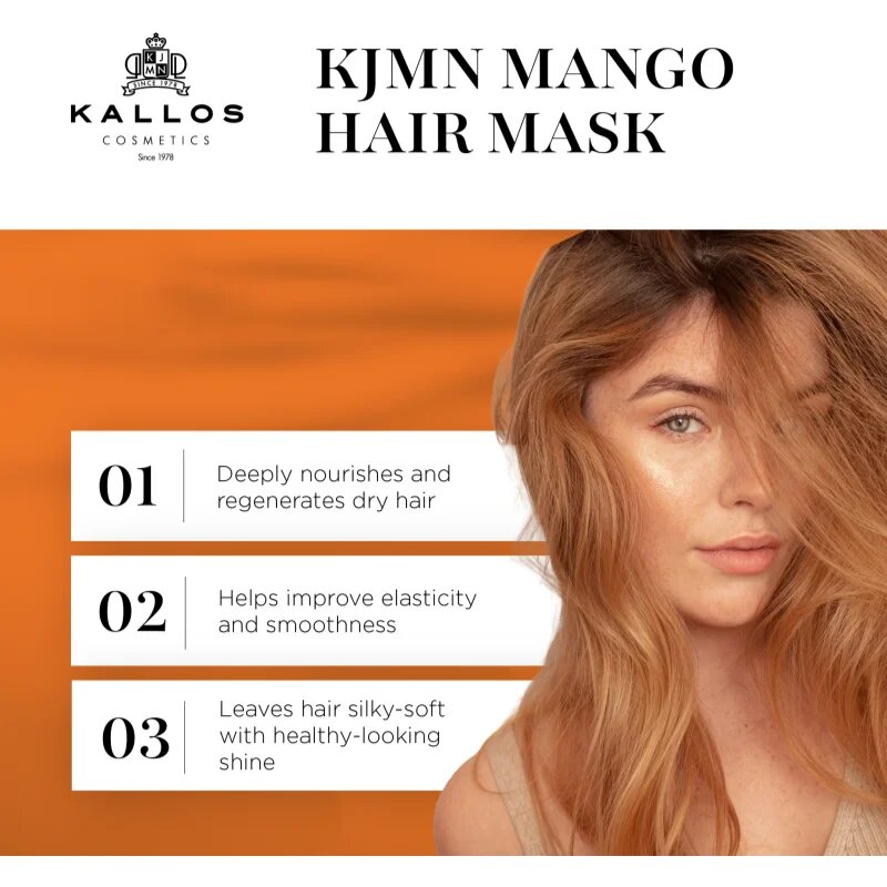 Kallos KJMN Professional Mango подсилваща маска с масло от манго 275 мл.