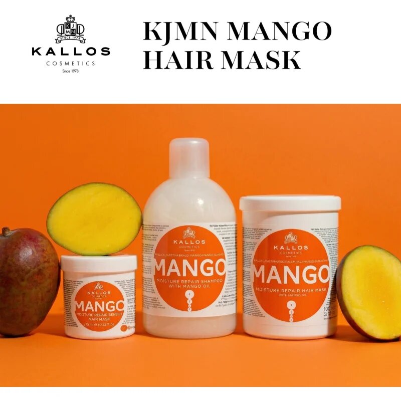 Kallos KJMN Professional Mango подсилваща маска с масло от манго 275 мл.
