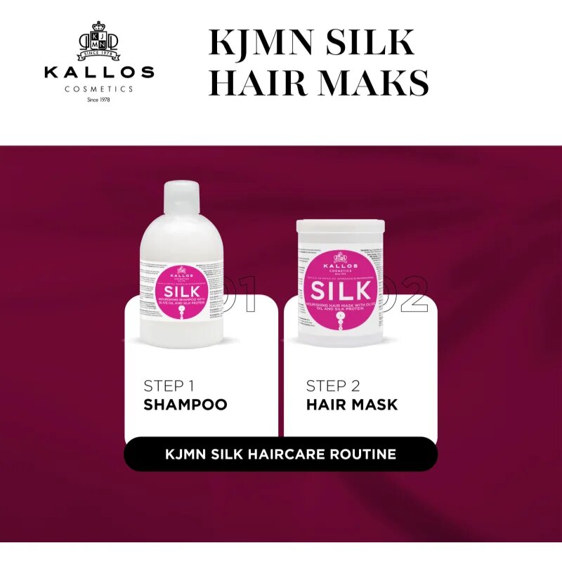 Kallos KJMN Professional Silk маска за суха и чувствителна коса 275 мл.