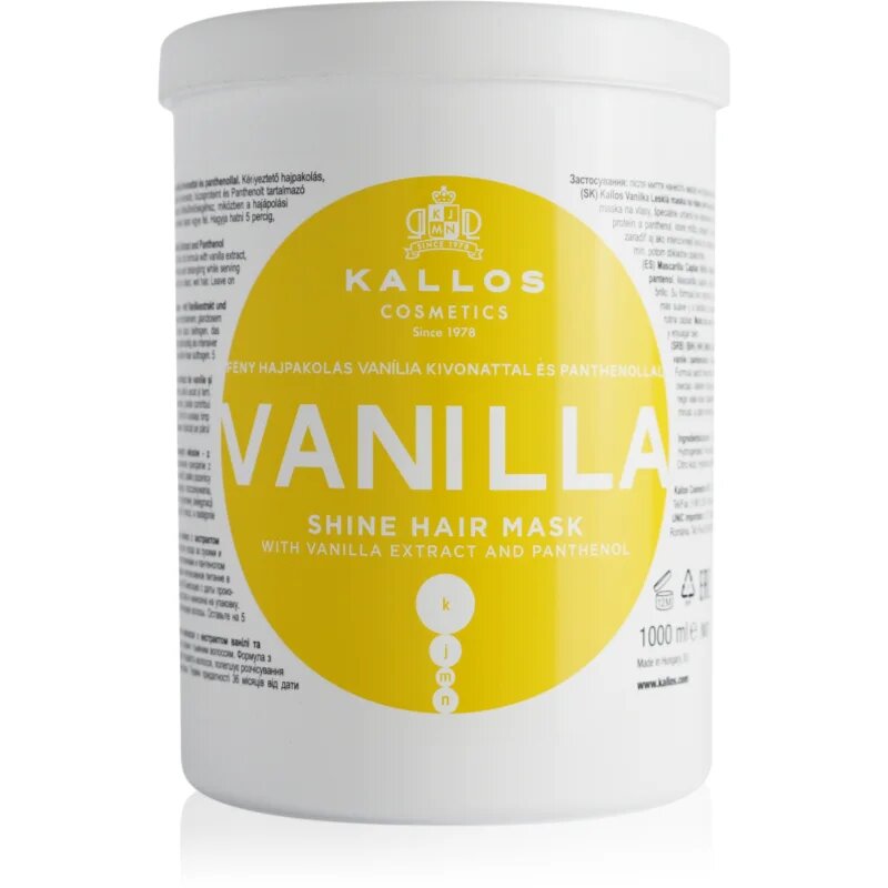 Kallos KJMN Professional Vanilla ревитализираща маска за коса 1000 мл.