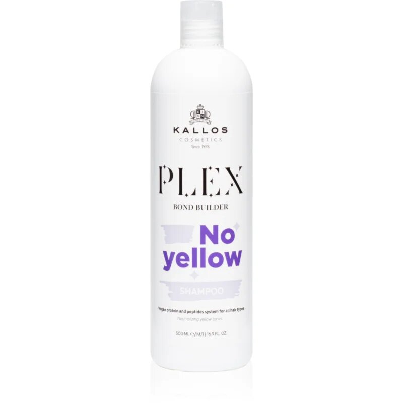 Kallos Plex No Yellow шампоан неутрализиращ жълтите нюанси 500 мл.
