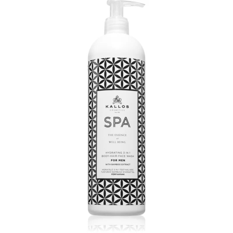 Kallos Spa Hydrating хидратиращ душ гел за лице тяло и коса за мъже 500 мл.