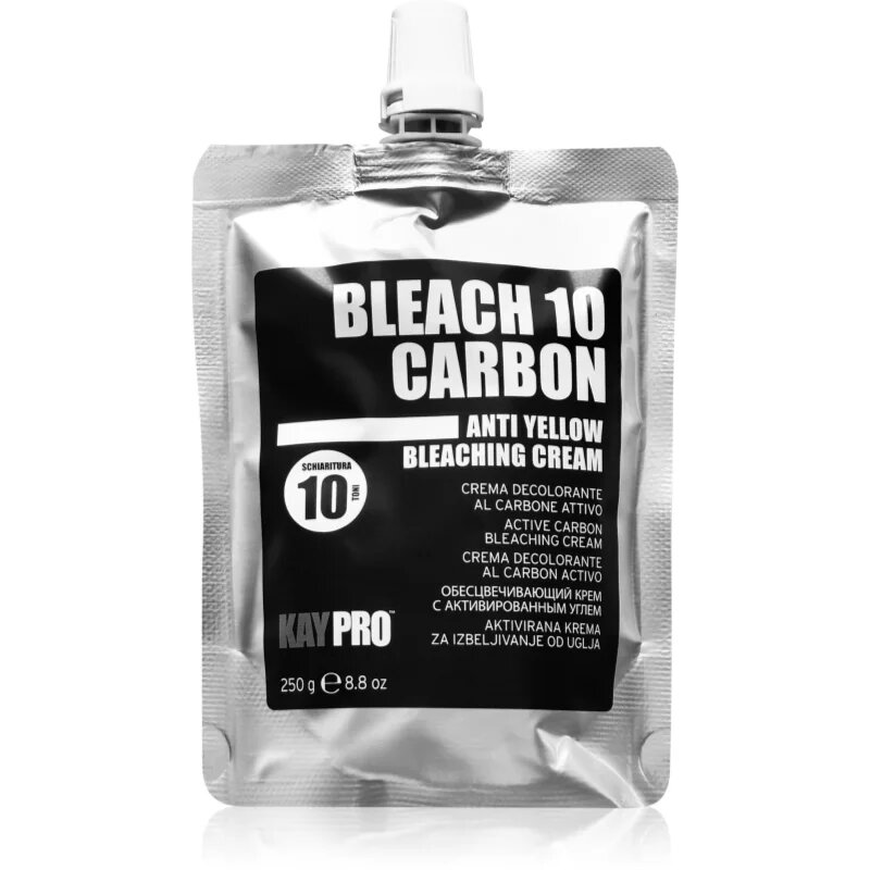 Kaypro Bleach 10 Carbon Anti Yellow Bleaching Cream изсветляваща крем За коса 250 гр.