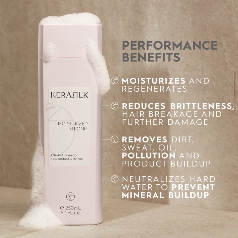 KERASILK Essentials Repairing Shampoo почистващ и подхранващ шампоан за суха и увредена коса 750 мл.