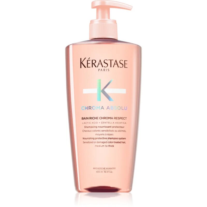 Kérastase Chroma Absolu Bain Riche Chroma Respect подхранващ шампоан за боядисана коса 500 мл.