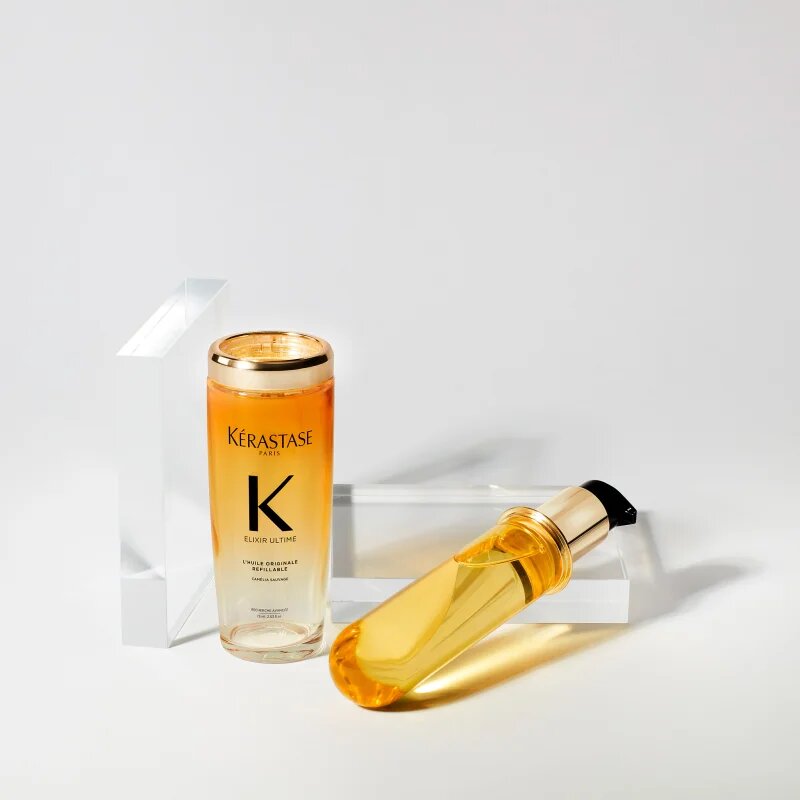 Kérastase Elixir Ultime L'huile Originale изгодна опаковка за блясък и мекота на косата 2x75 мл.