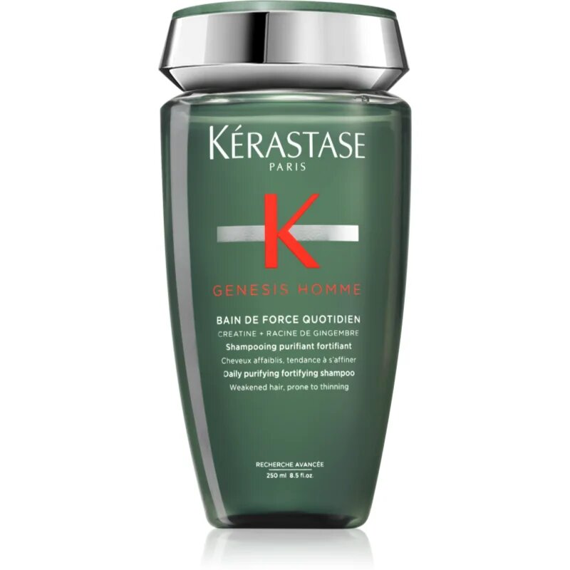 Kérastase Genesis Homme Bain de Force Quotiden почистващ и подхранващ шампоан за тънка коса със склонност към косопад за мъже 250 мл.