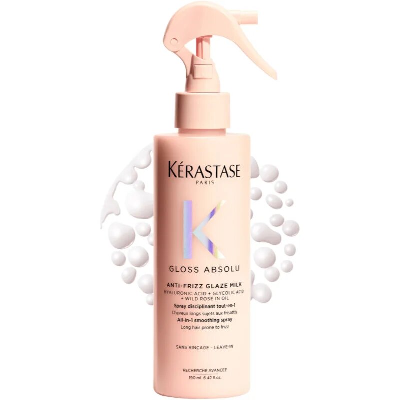Kérastase Gloss Absolu Anti-Frizz Glaze Milk спрей без отмиване за блясък и мекота на косата 190 мл.