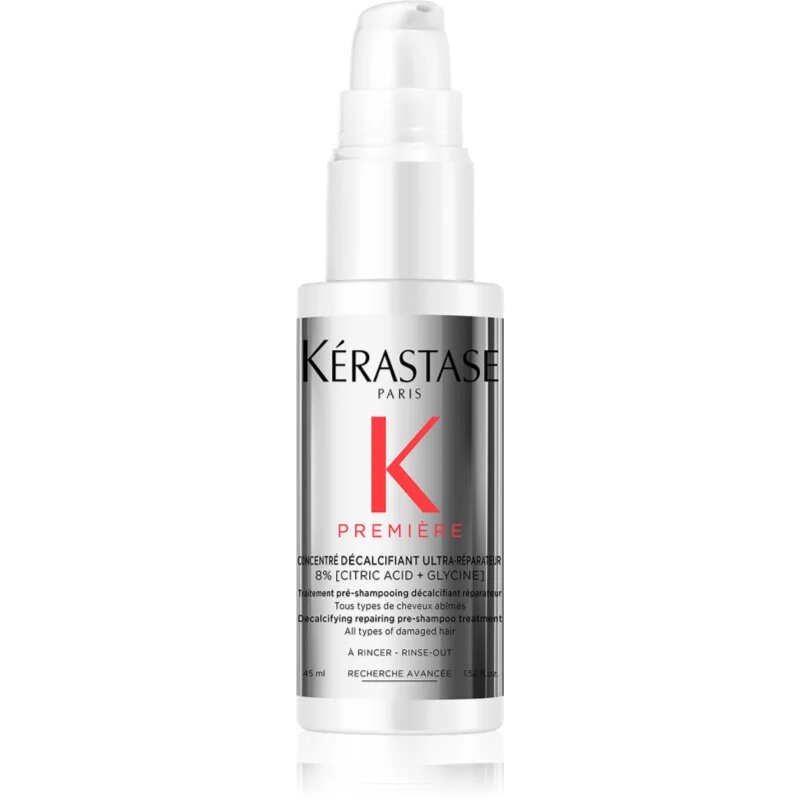 Kérastase Première Concentré Décalcifiant Ultra-Réparateur грижа за използване преди нанасянето на шампоан за увредена коса 45 мл.
