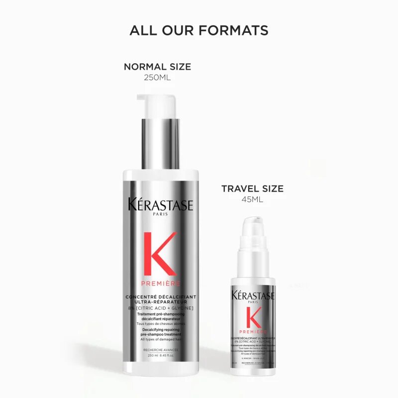 Kérastase Première Concentré Décalcifiant Ultra-Réparateur грижа за използване преди нанасянето на шампоан за увредена коса 45 мл.