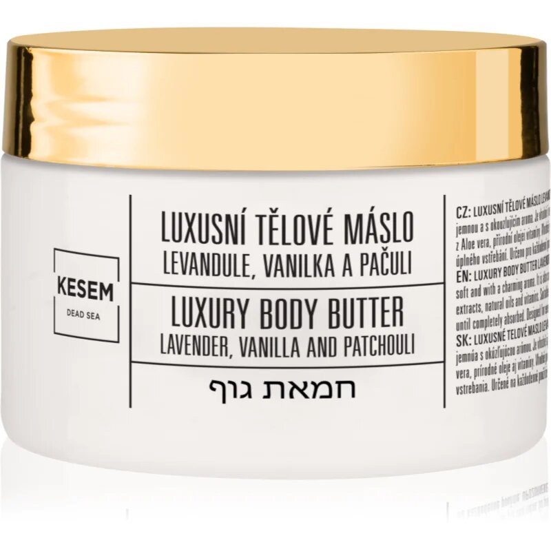 KESEM Luxury Body Butter Lavender Vanilla & Patchouli масло за тяло levandule vanilka a pačuli 350 мл.