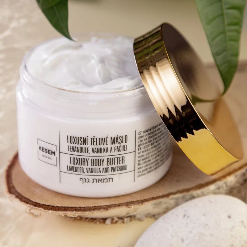 KESEM Luxury Body Butter Lavender Vanilla & Patchouli масло за тяло levandule vanilka a pačuli 350 мл.