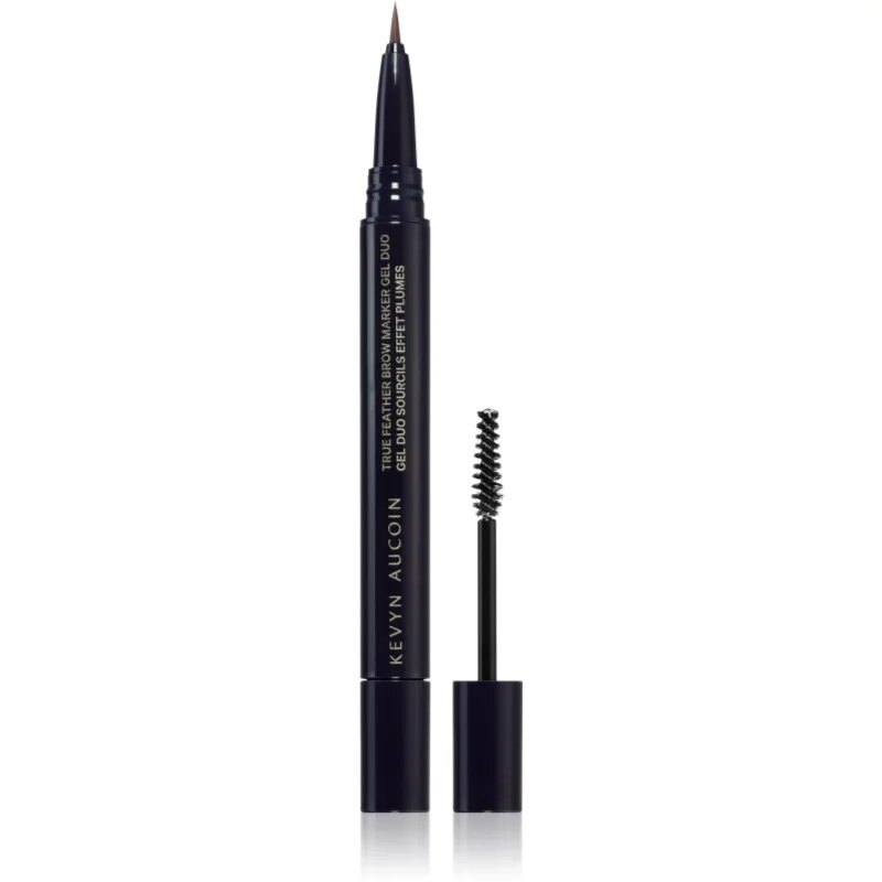 Kevyn Aucoin True Feather Brow Marker Gel Duo маркер за вежди с четка цвят Warm Brunette 04 мл.