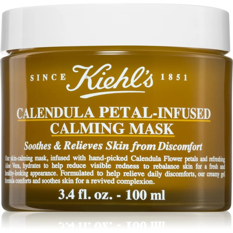 Kiehl's Calendula Petal-Infused Calming Mask хидратираща маска за лице за всички типове кожа на лицето 100 мл.