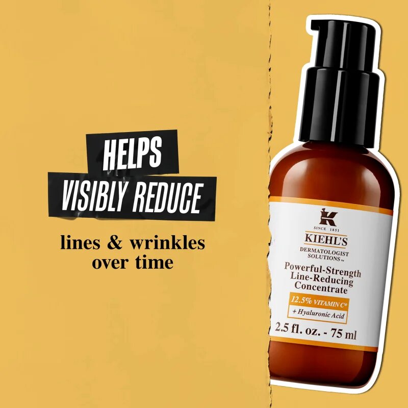 Kiehl's Dermatologist Solutions Powerful-Strength Line-Reducing Concentrate серум против бръчки за всички типове кожа на лицето 50 мл.