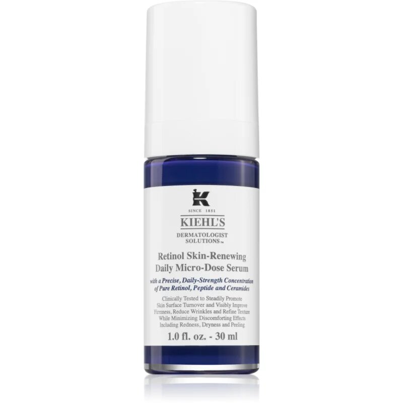 Kiehl's Dermatologist Solutions Retinol Skin-Renewing Daily Micro-Dose Serum ретинолов серум против бръчки за всички видове кожа включително и чувств