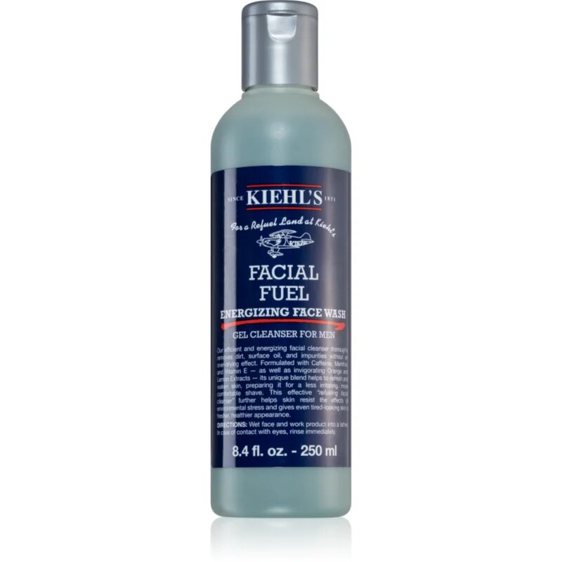Kiehl's Facial Fuel Energizing Face Wash почистващ гел за лице за мъже 250 мл.