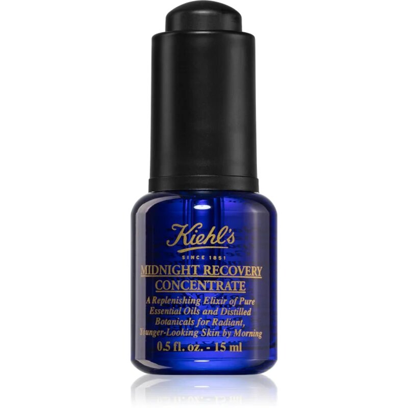 Kiehl's Midnight Recovery Concentrate rегенериращ нощен серум за всички видове кожа включително и чувствителна 15 мл.