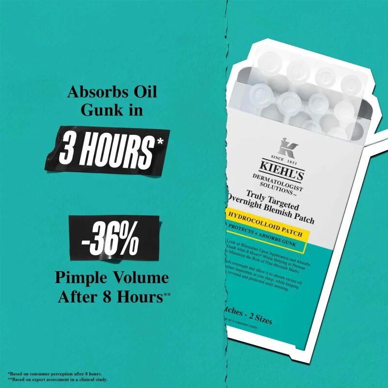 Kiehl's Truly Targeted Overnight Blemish Patch лепенки за проблемна кожа за жени 22 бр.